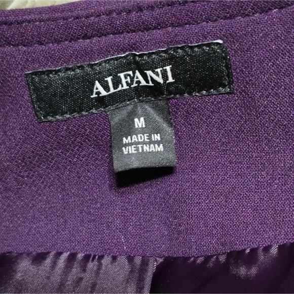 Alfani Royal Purple Zippered Bell Sleeve Jacket / Dress‎ Size Medium New! - Picture 9 of 10